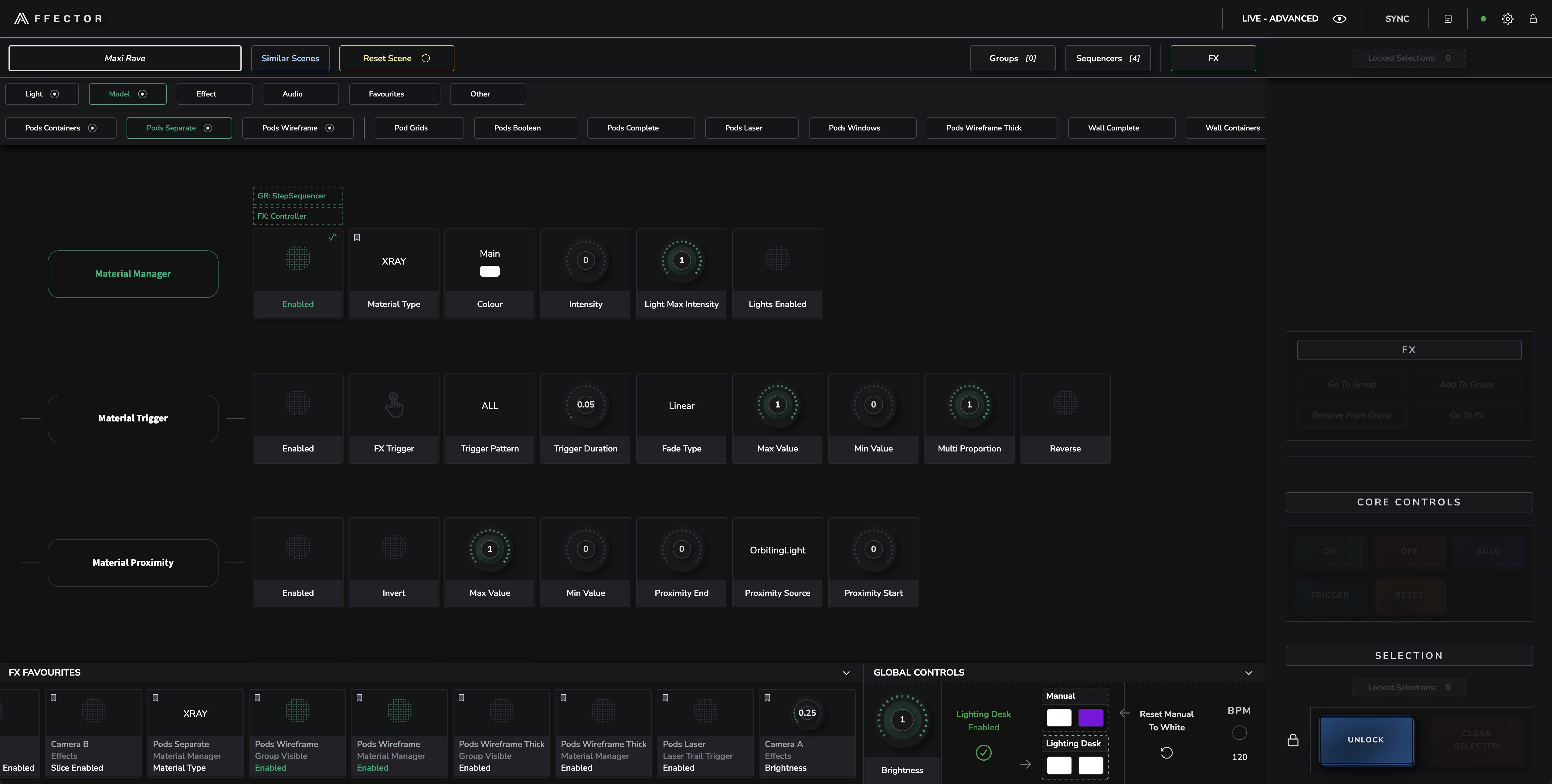 Affector - FX parameters page